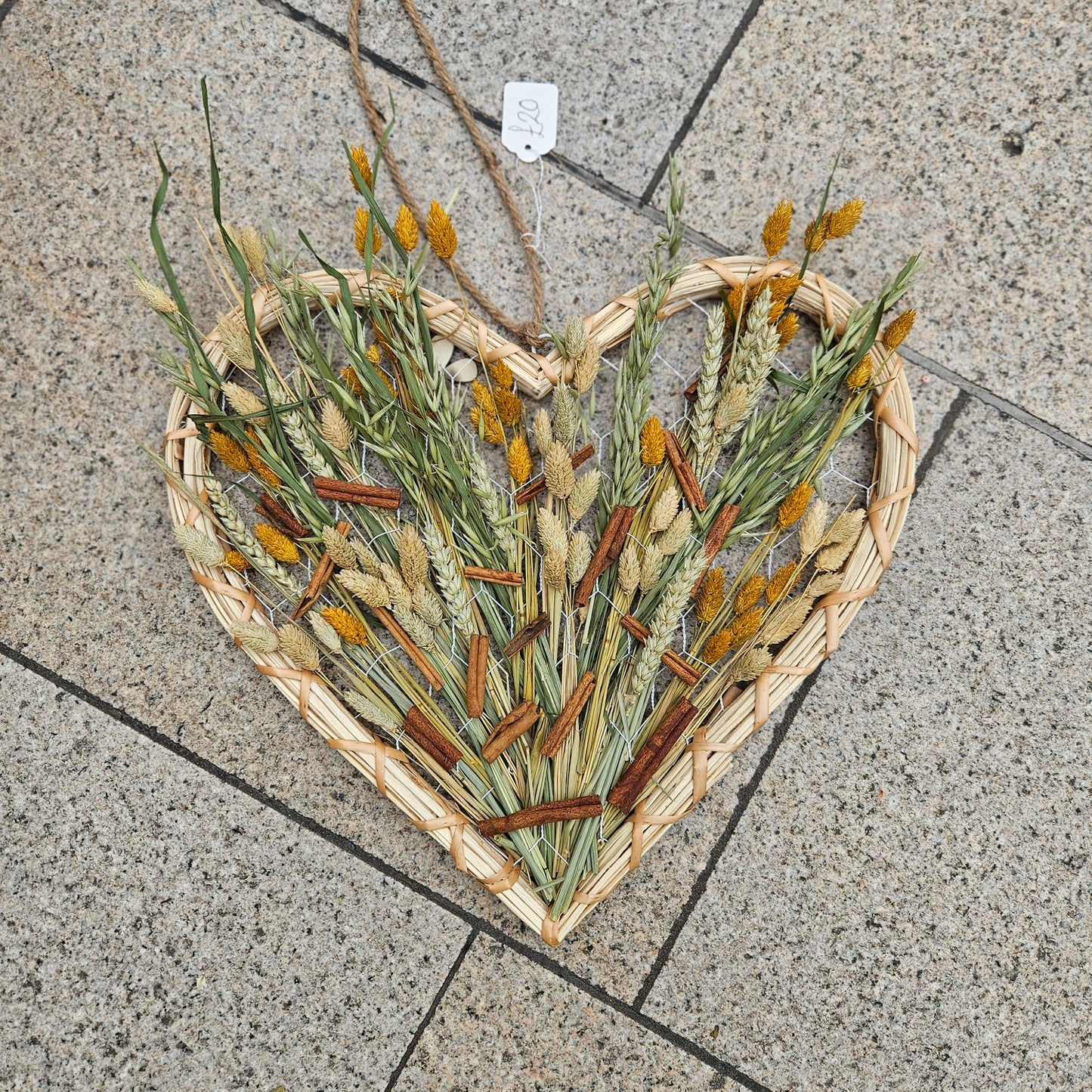 Cinnamon Stalk Woven Heart