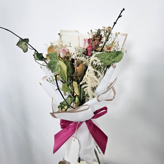 Pink Dried Rose Bouquet