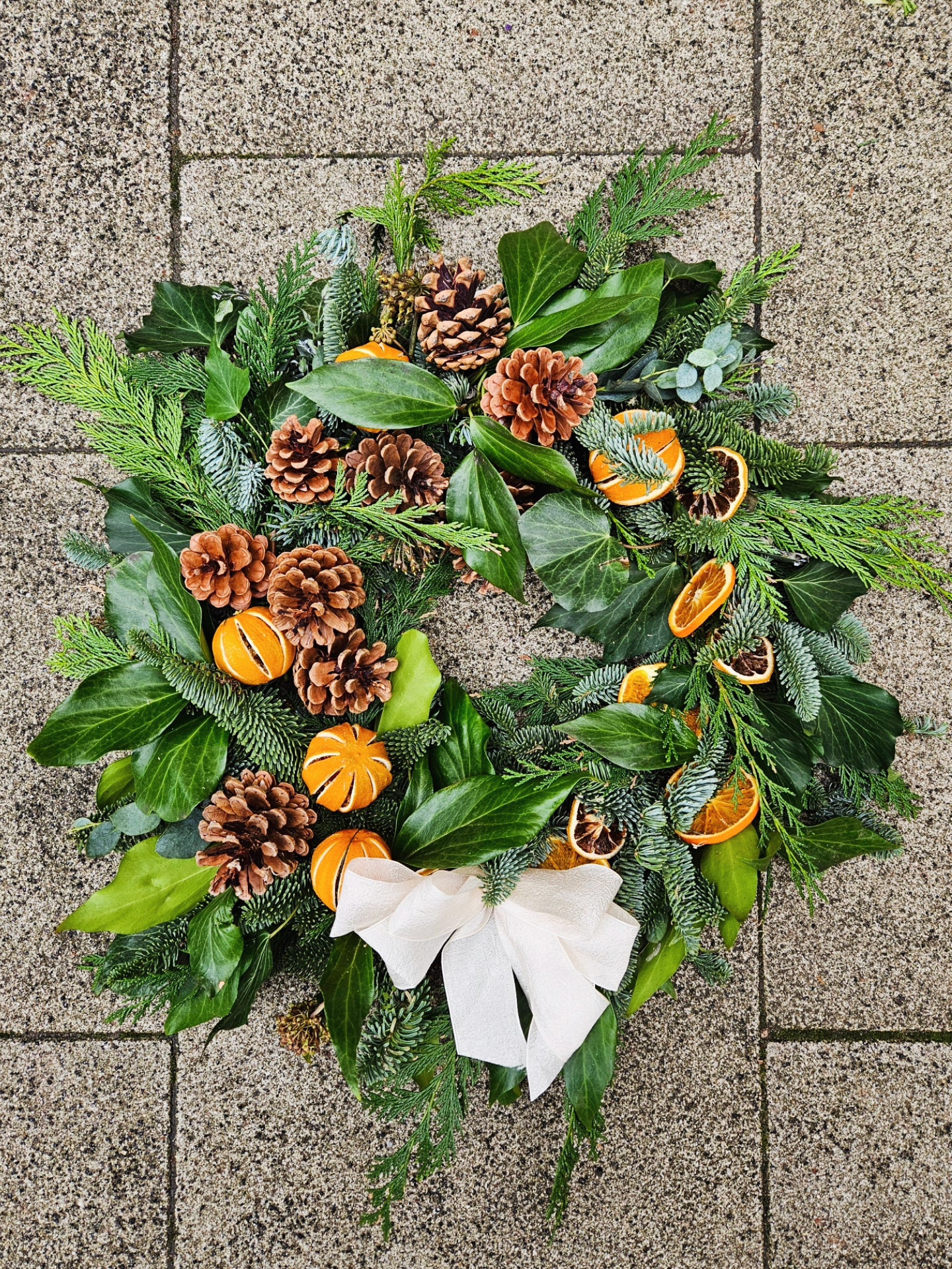 Decorated Circular Christmas Wreath