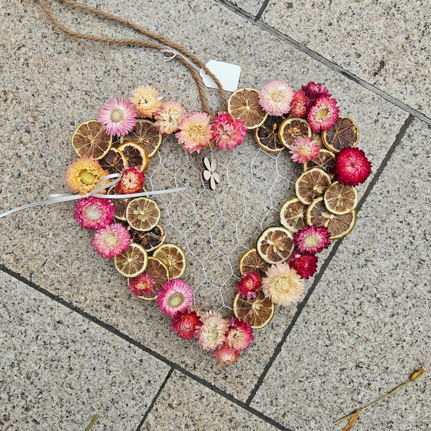 Summer Lemon Heart Wreath