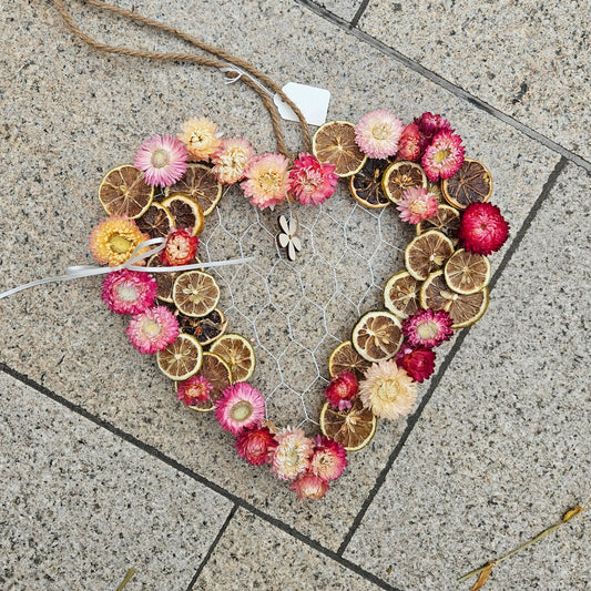 Summer Lemon Heart Wreath