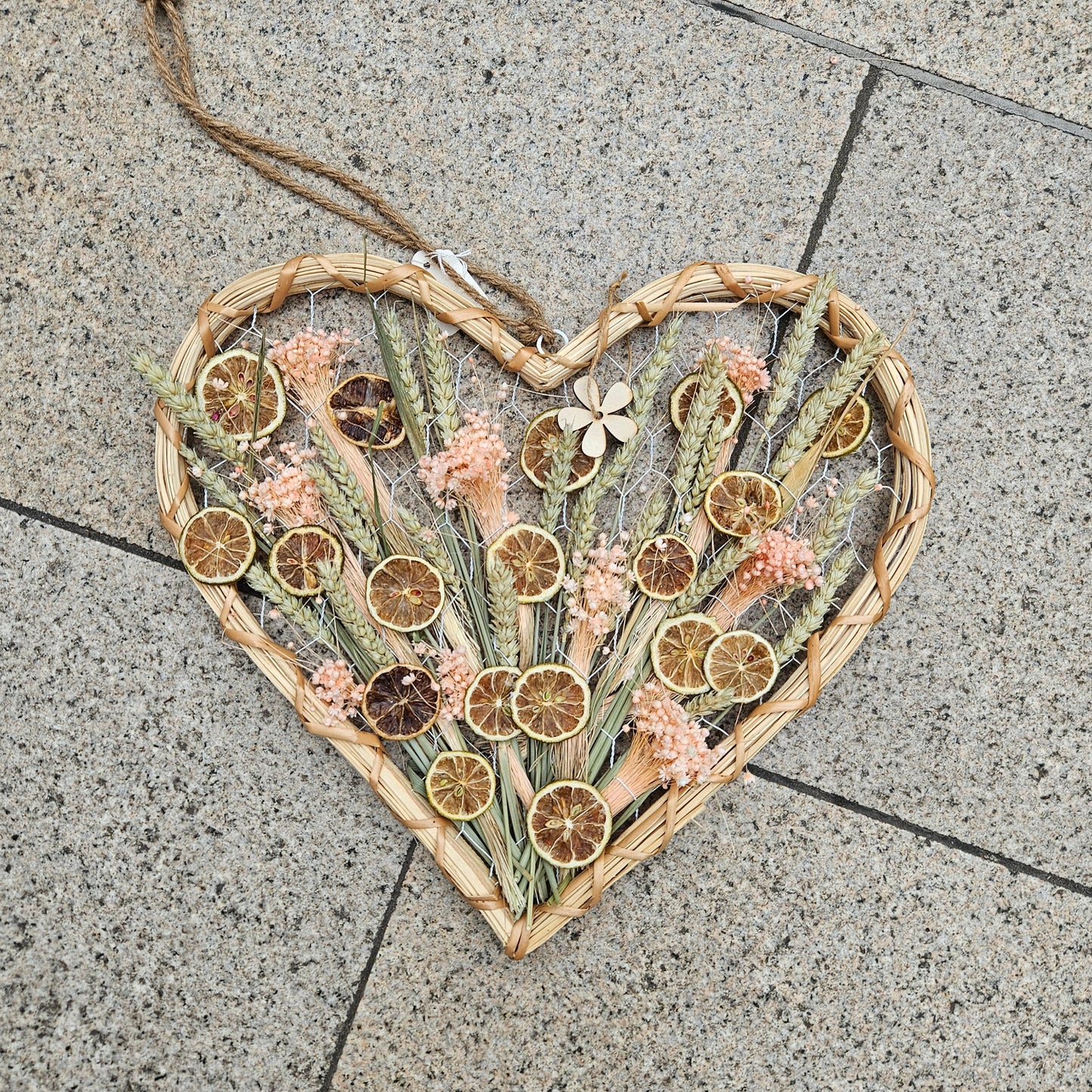 Lemon Sherbet Heart Wreath