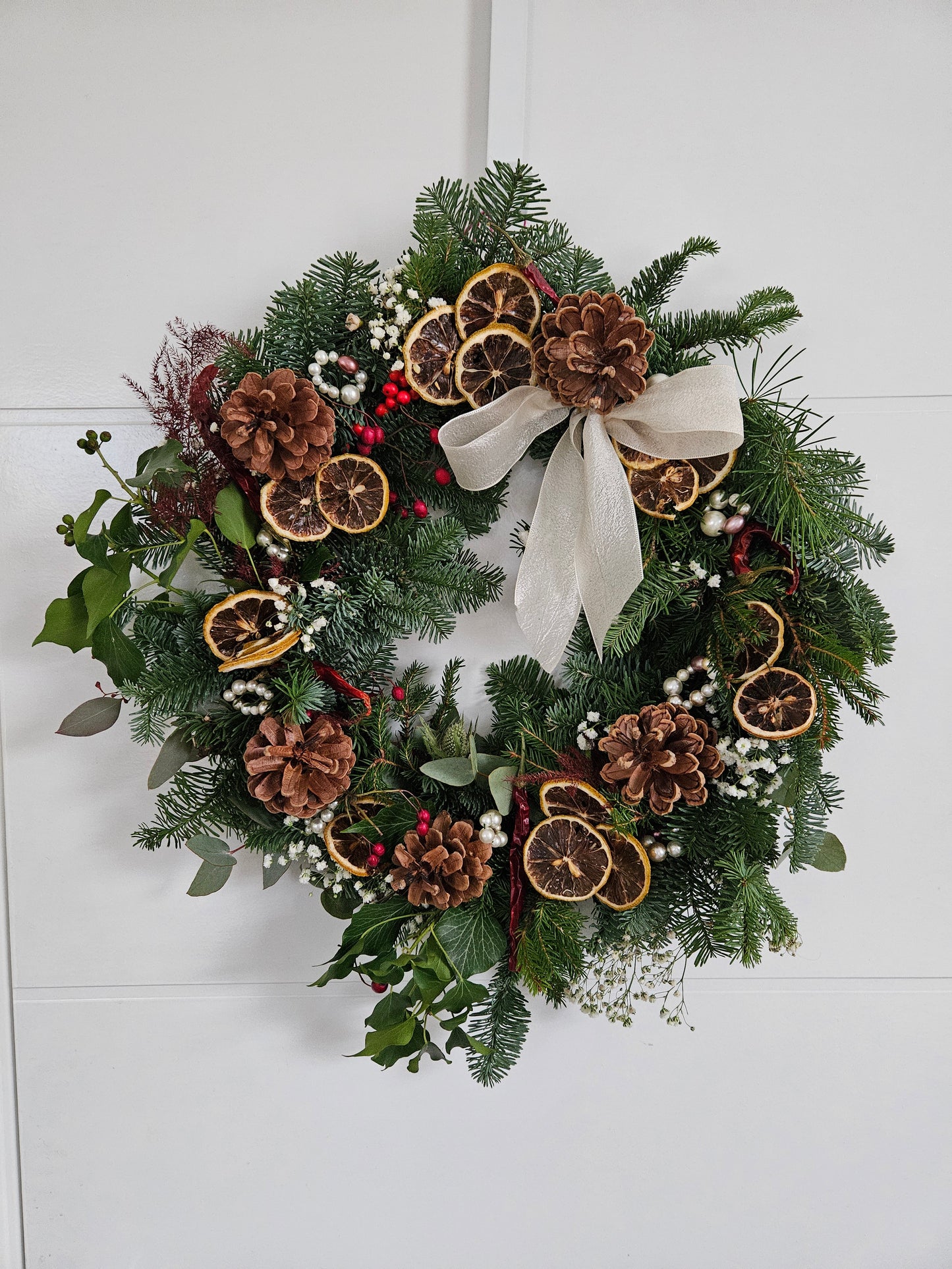 Decorated Circular Christmas Wreath
