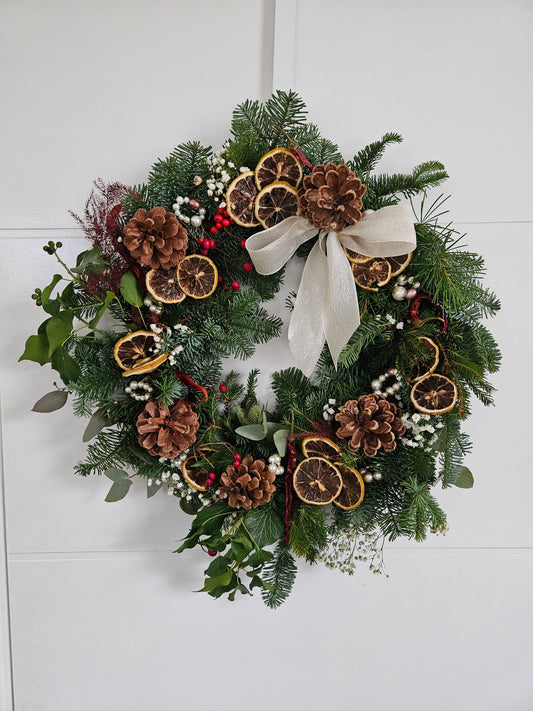 Decorated Circular Christmas Wreath